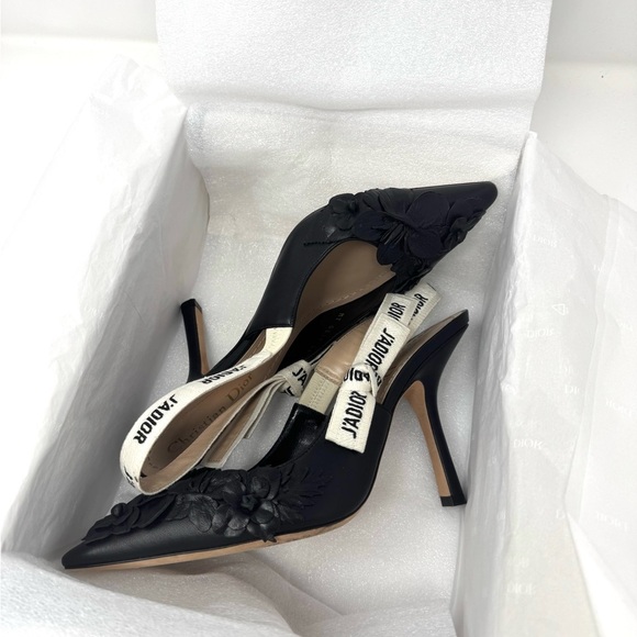Christian Dior J’Adior Floral Lambskin Slingback Pumps US 9 / EU 39 – Rare Print - Picture 15 of 16